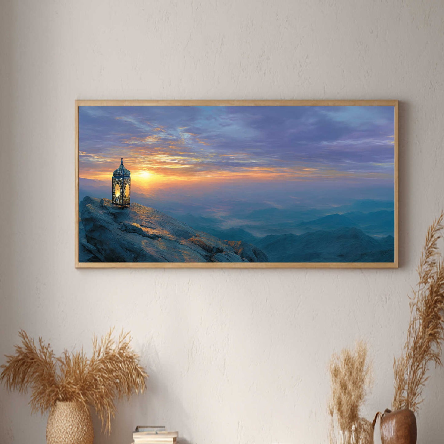 Sunset on The Mountain Abstract Landscape