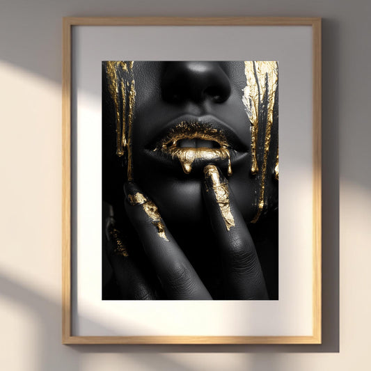 Abstract Beautiful African Woman Portrait