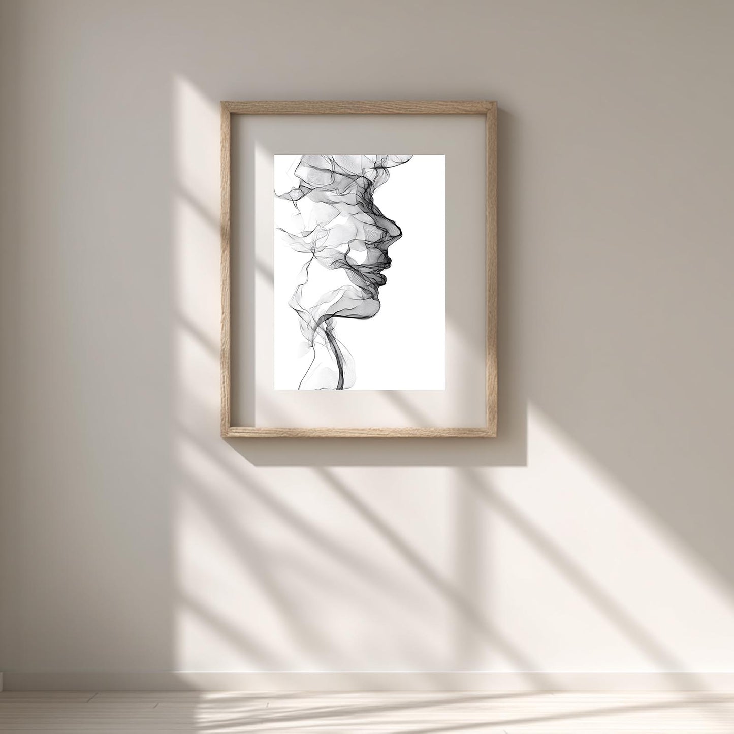 Smoke Shape Black and White Minimalist