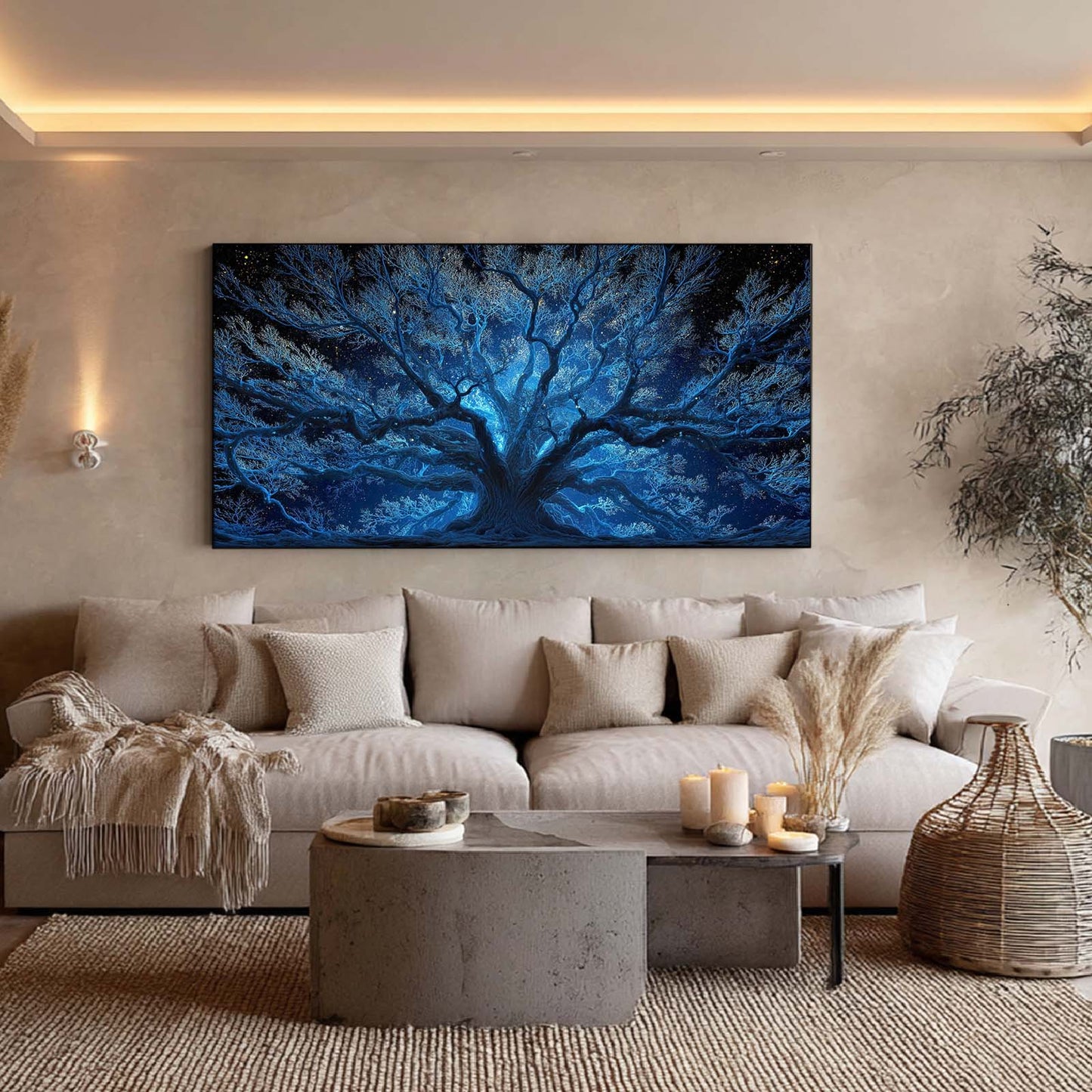 Abstract Blue Tree of Life