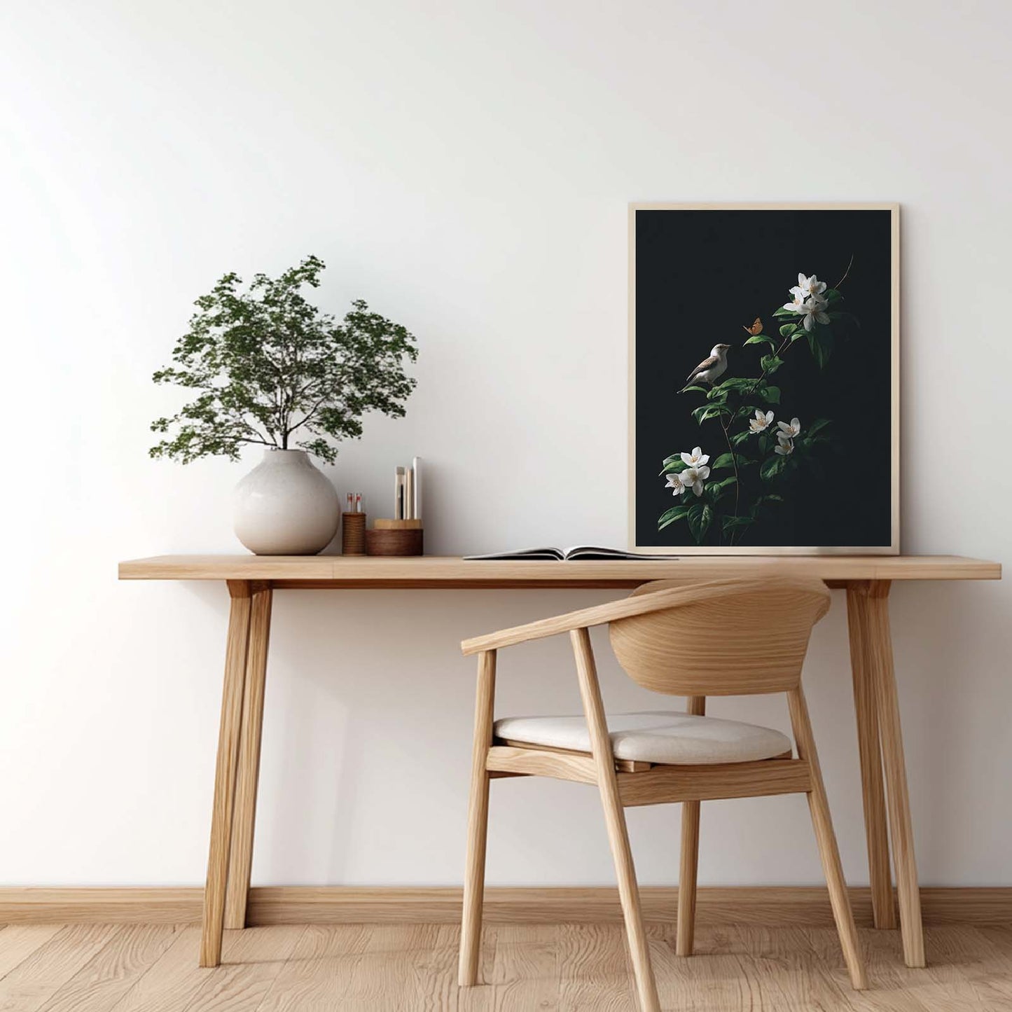 Abstract Jasmine Birds butterfly-B