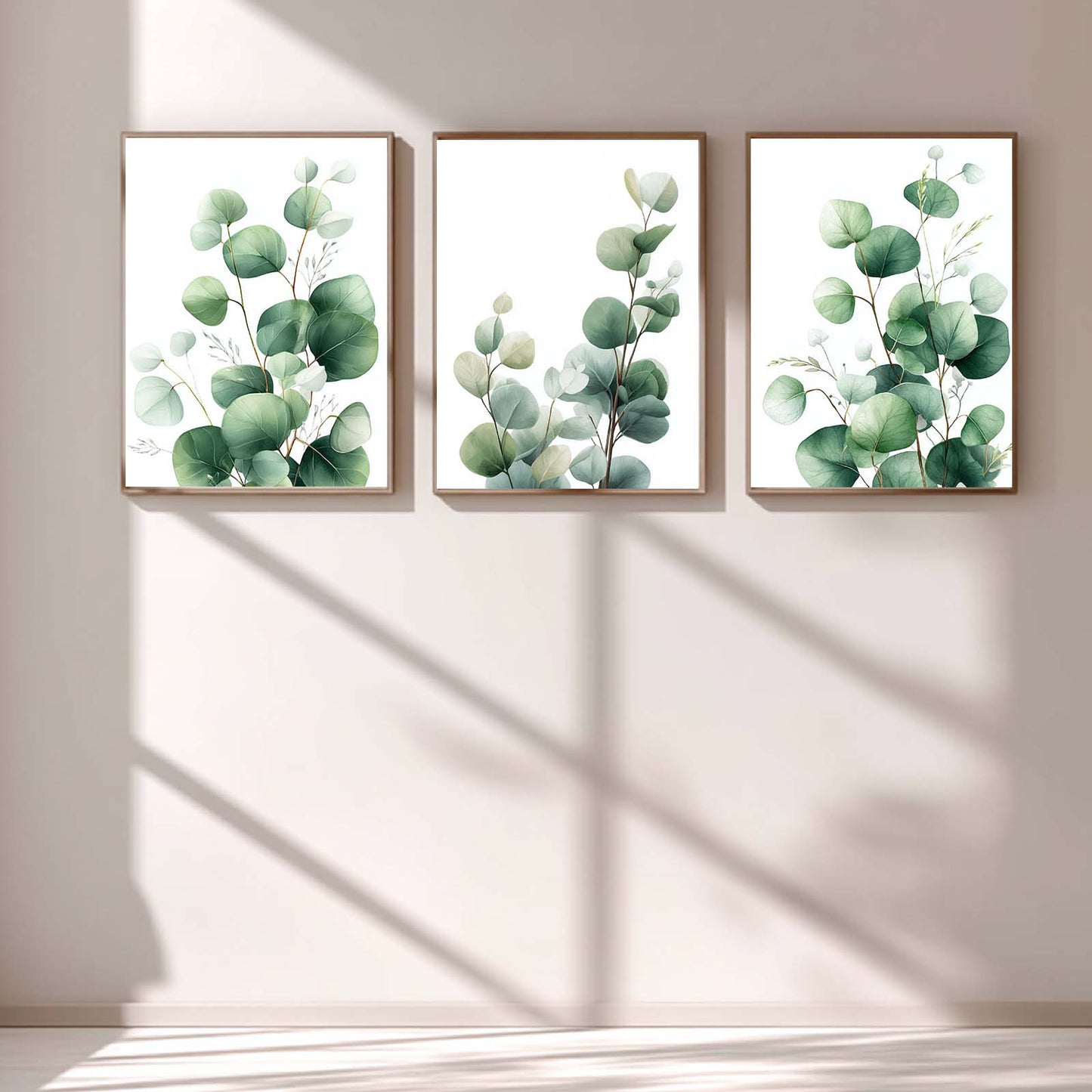 Green Leaves Flower Plant Abstract Canvas Painting Wall Art for Living Room Bedroom Decoration, Poster Print, Frameless