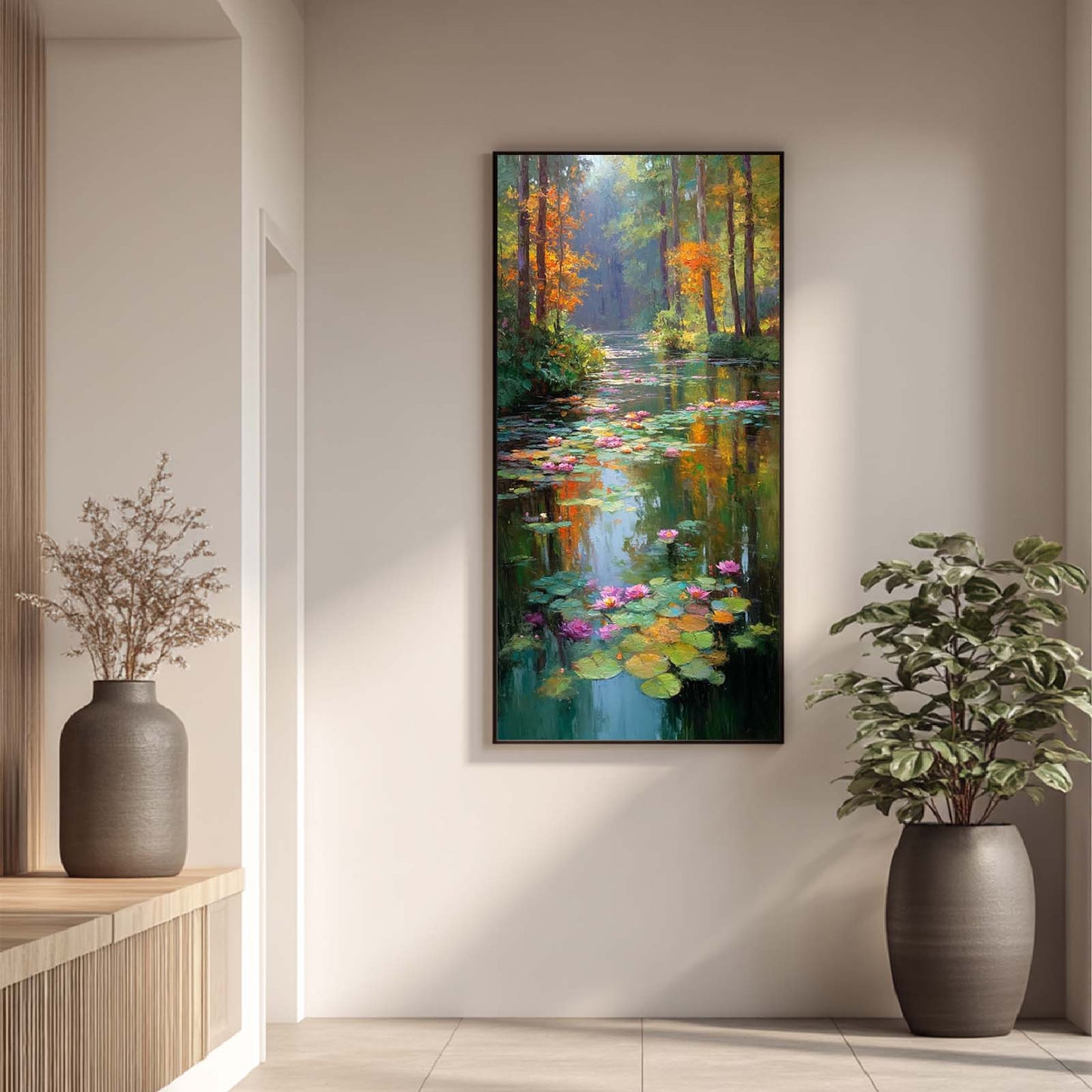 Abstract Landscape Pond Water Lilies