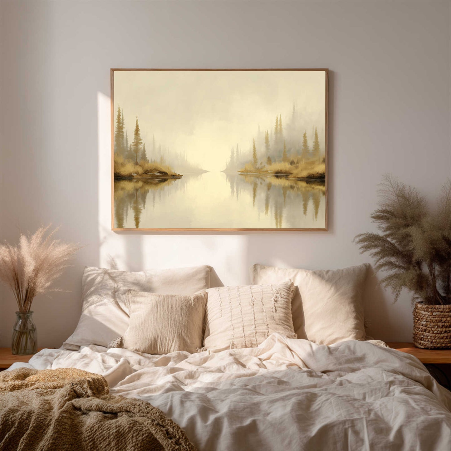 Mountain Forest Lake Abstract Landscape