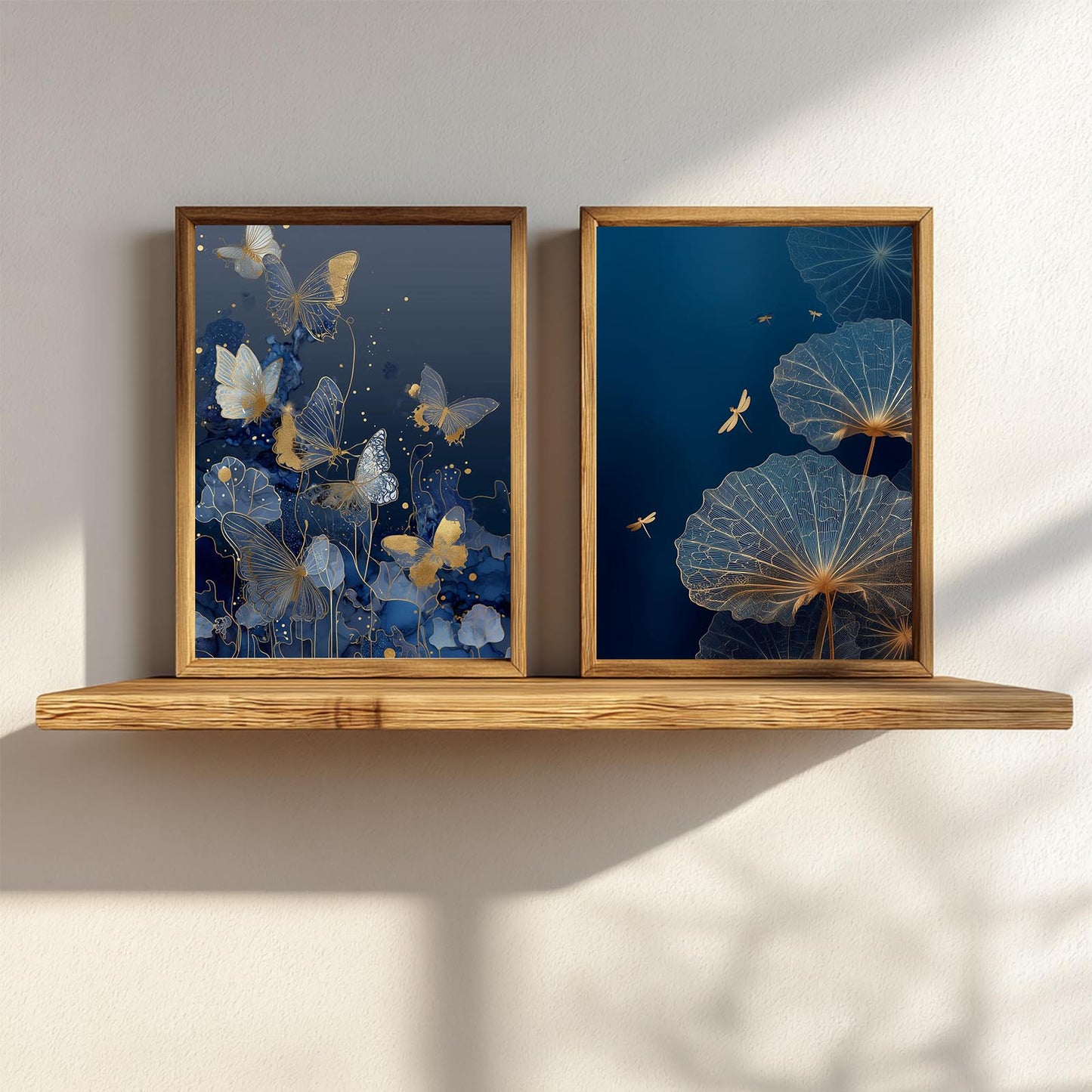 Abstract Blue Butterfly Plants