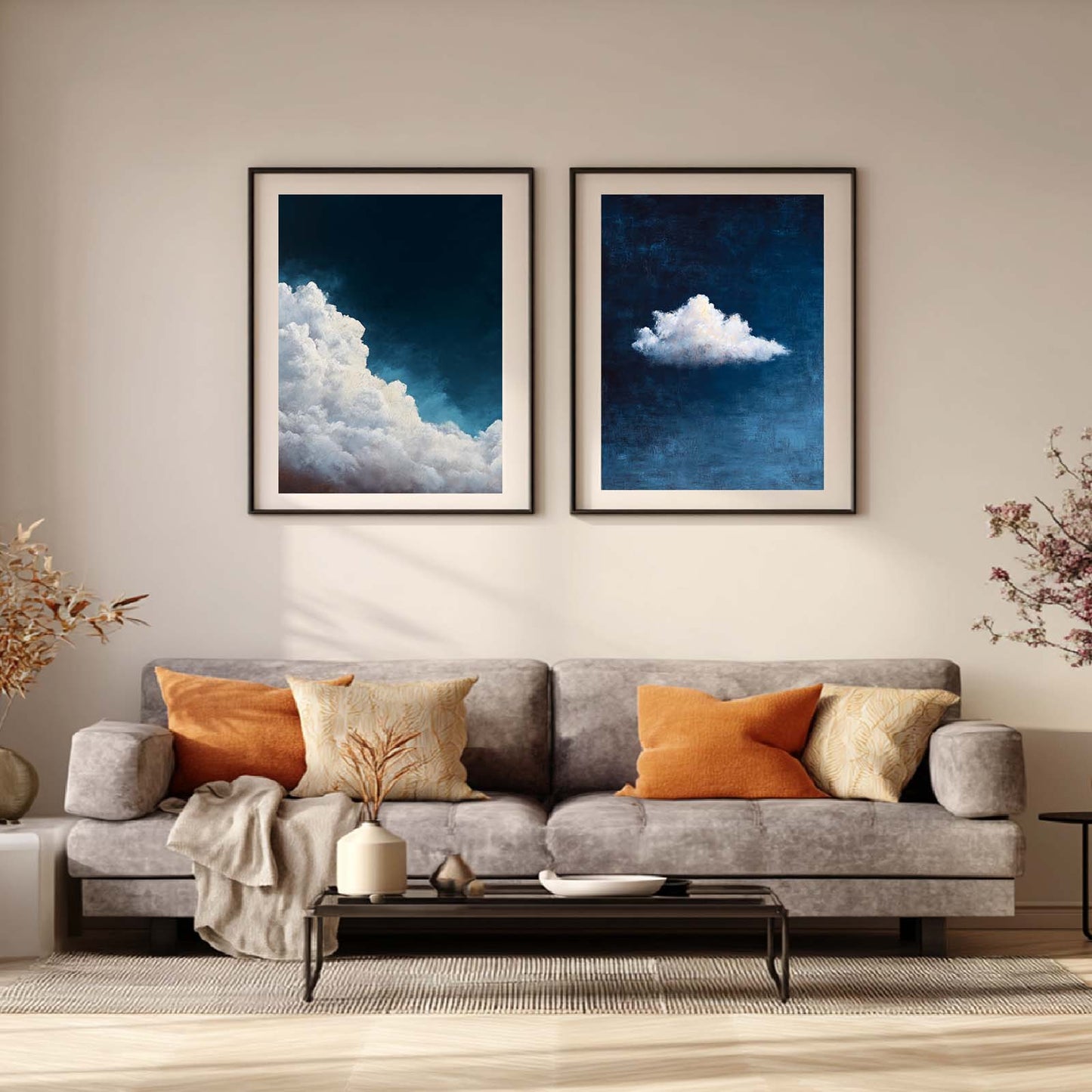 Canvas Painting Abstract Cloud Wall Art Pictures for Living Room Bedroom Decoration Canvas Pictures Poster Frameless