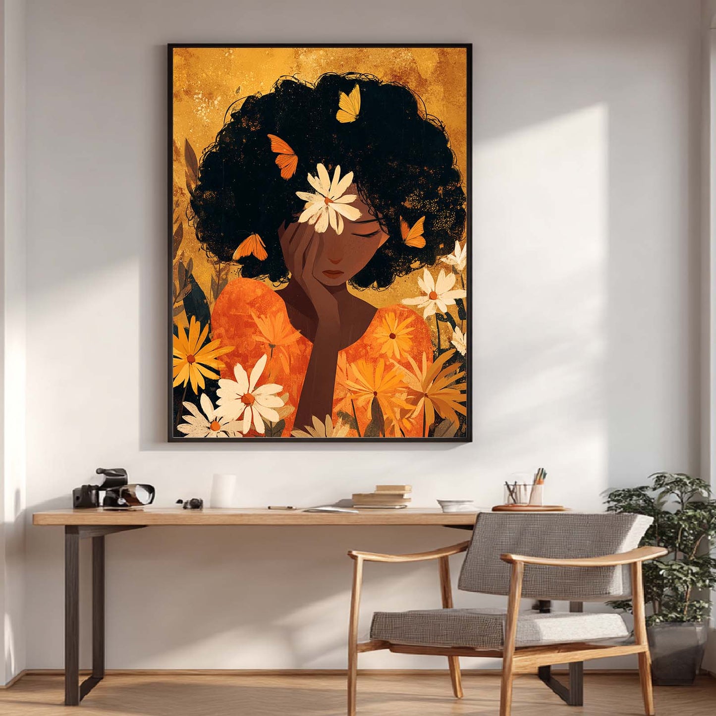 Abstract Butterfly African Girl