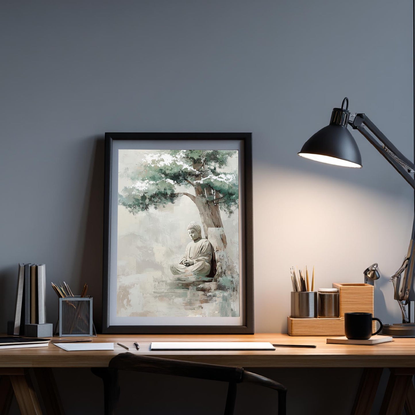 Abstract Zen Buddha and Tree