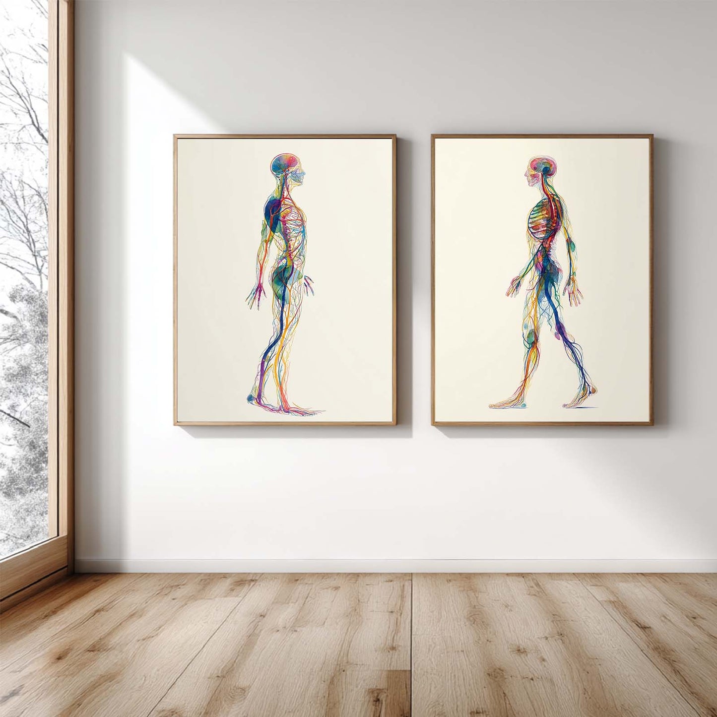 Abstract Human Anatomy Watercolor