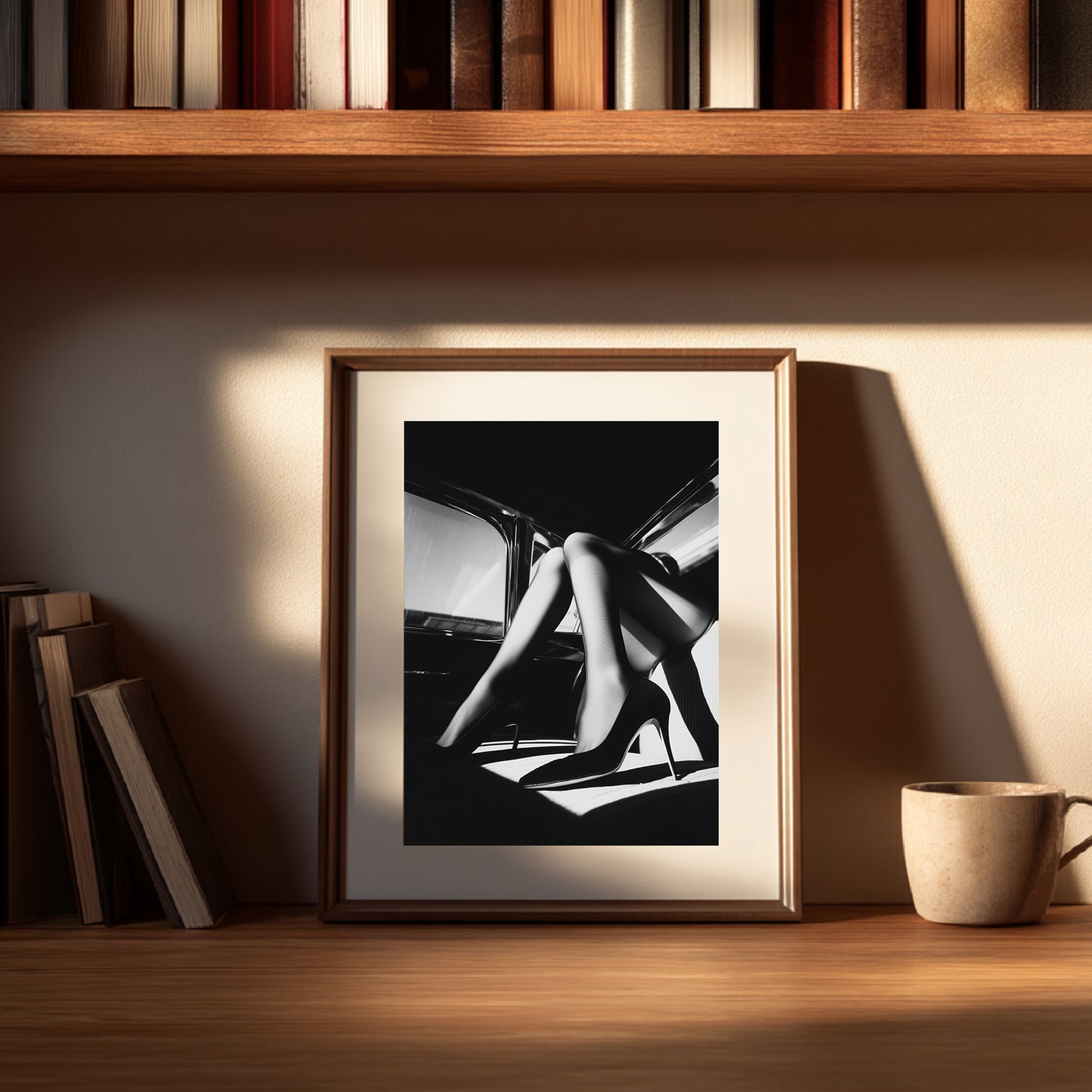 Modern Sexy Beautiful Girl Black and White Canvas Painting – Wall Art for Living Room Bedroom Decoration, Poster Print, Frameless