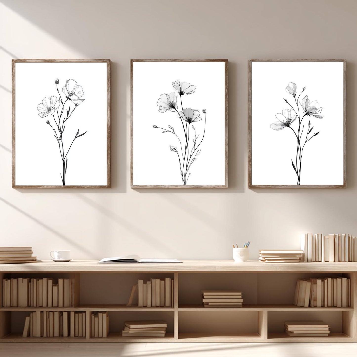 Modern Poppy Flower Abstract