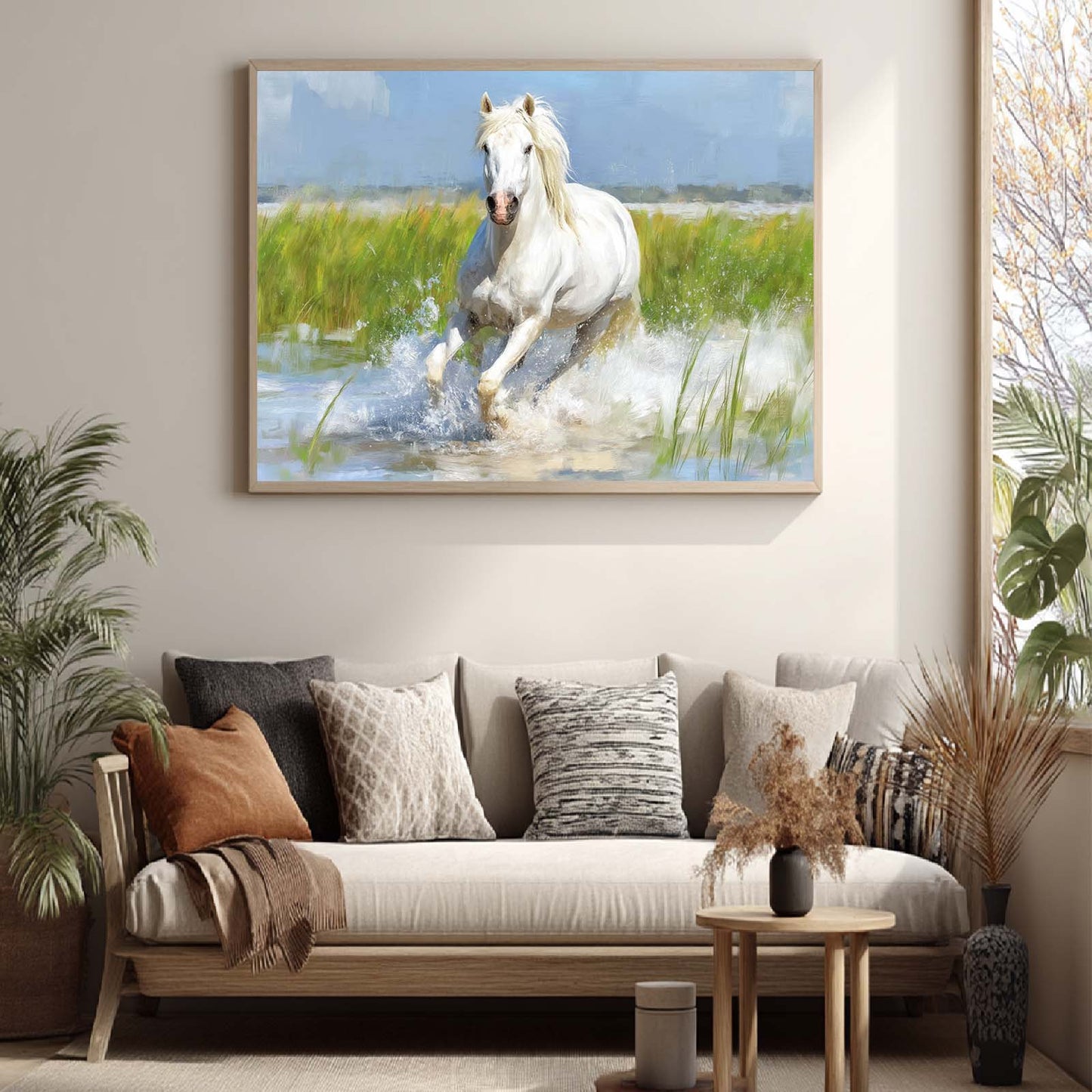Abstract Horse Animal Canvas Painting Wall Art for Living Room Bedroom Decoration, Poster Print, Frameless