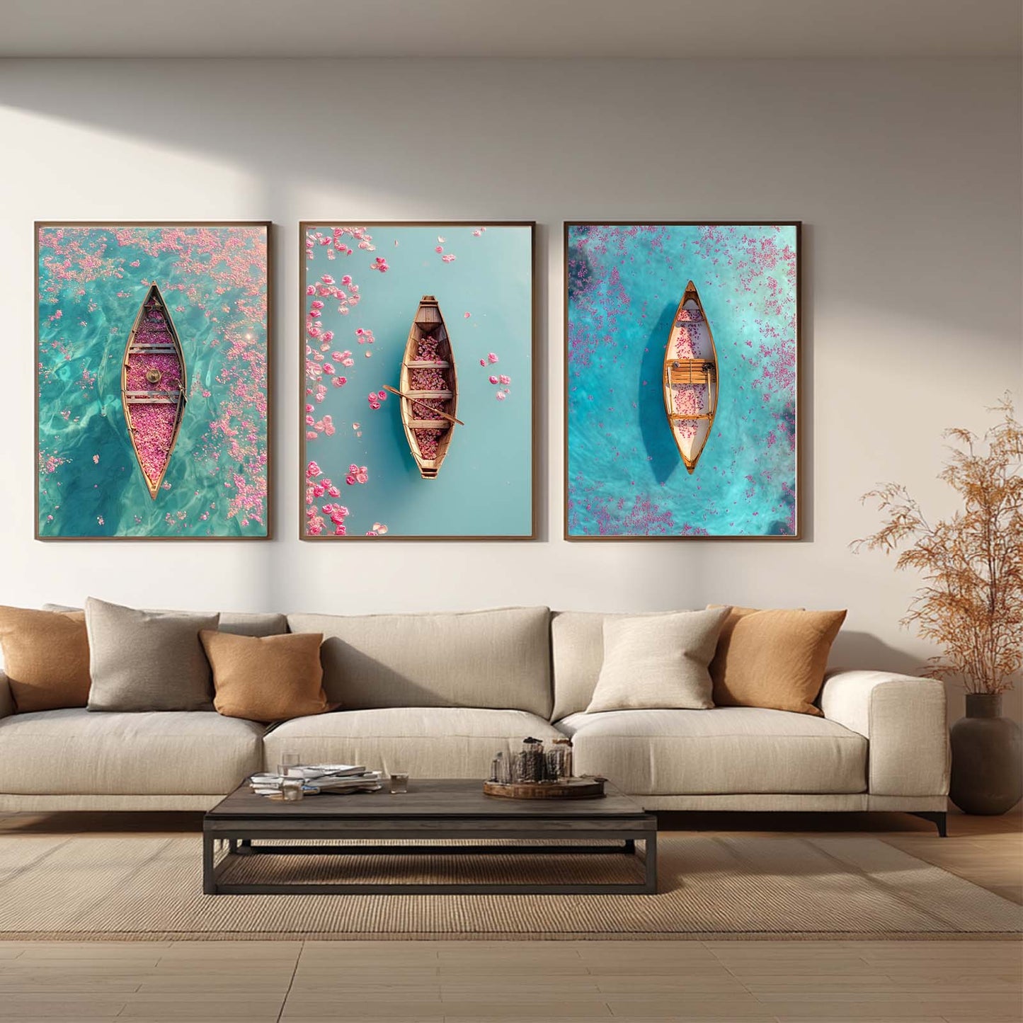 Abstract Pink Sailboat Petals