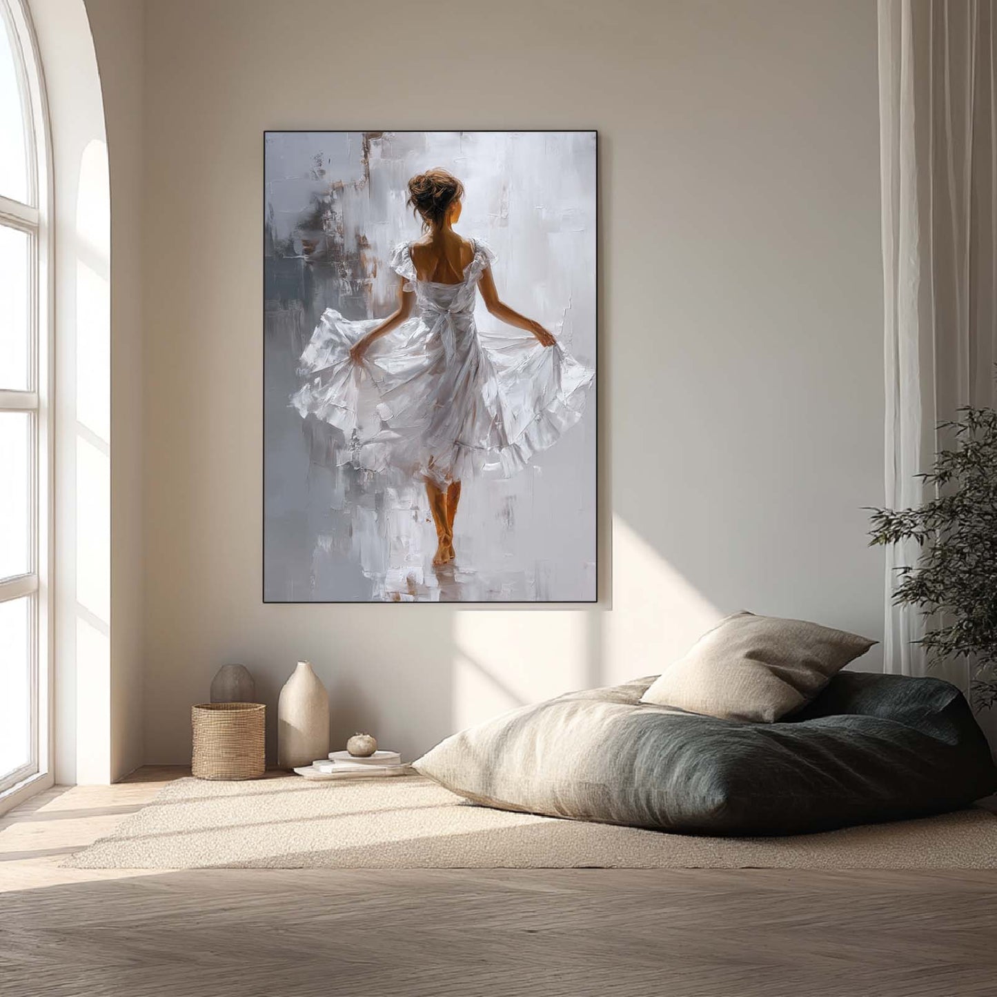 Abstract Oil Painting Ballet Girl