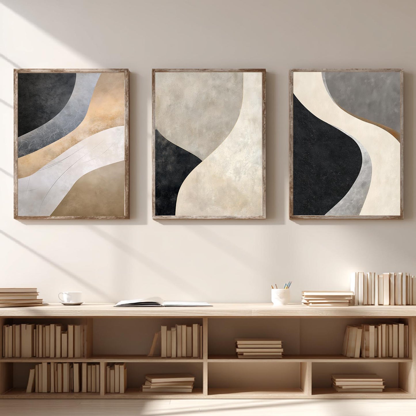 Black Beige Abstract