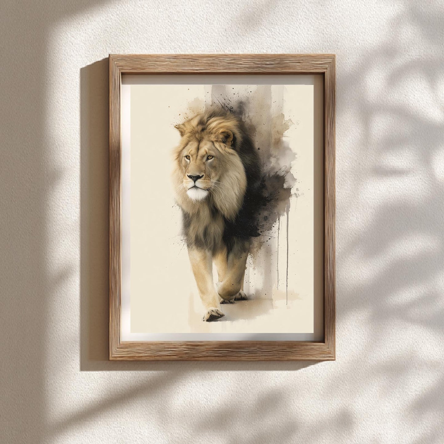 Abstract Beige Lion Animal