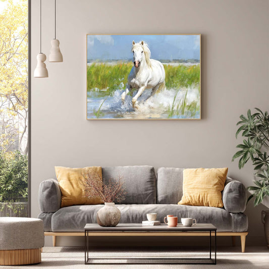 Abstract Horse Animal Canvas Painting Wall Art for Living Room Bedroom Decoration, Poster Print, Frameless