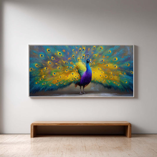 Canvas Painting Abstract Colorful Peacock Modern Wall Art Animals Pictures for Living Room Bedroom Decoration Canvas Pictures Poster Frameless