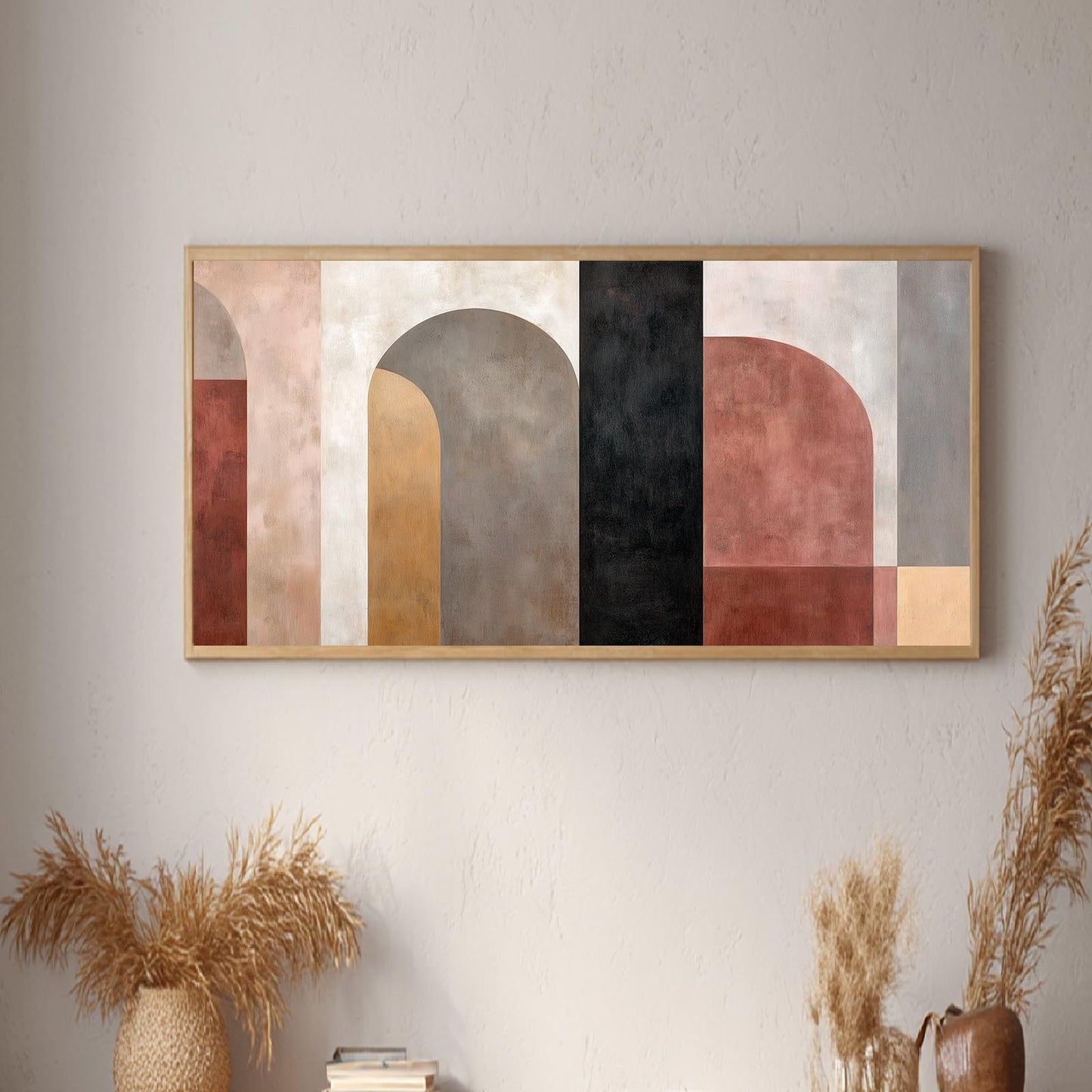 Abstract Geometry Beige Gray Black