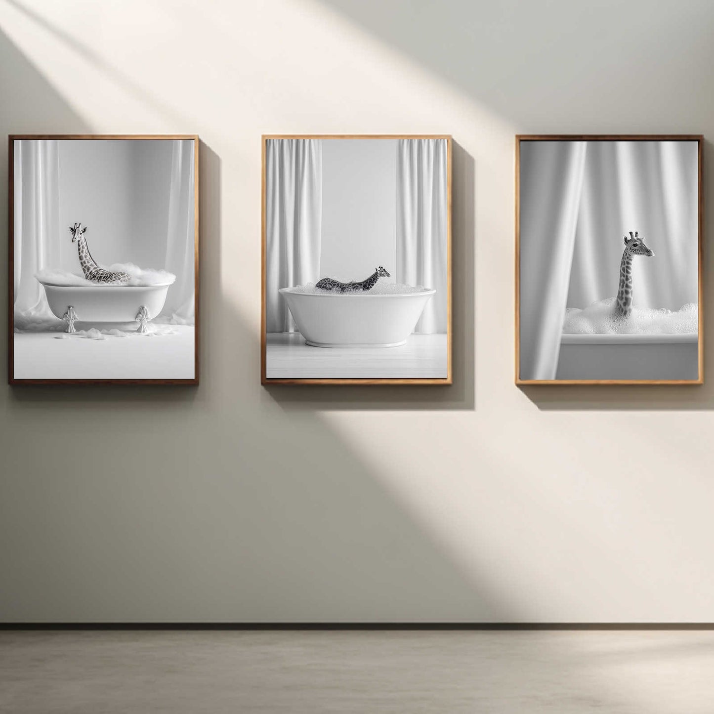 Animals Taking a Bath Abstract Funny