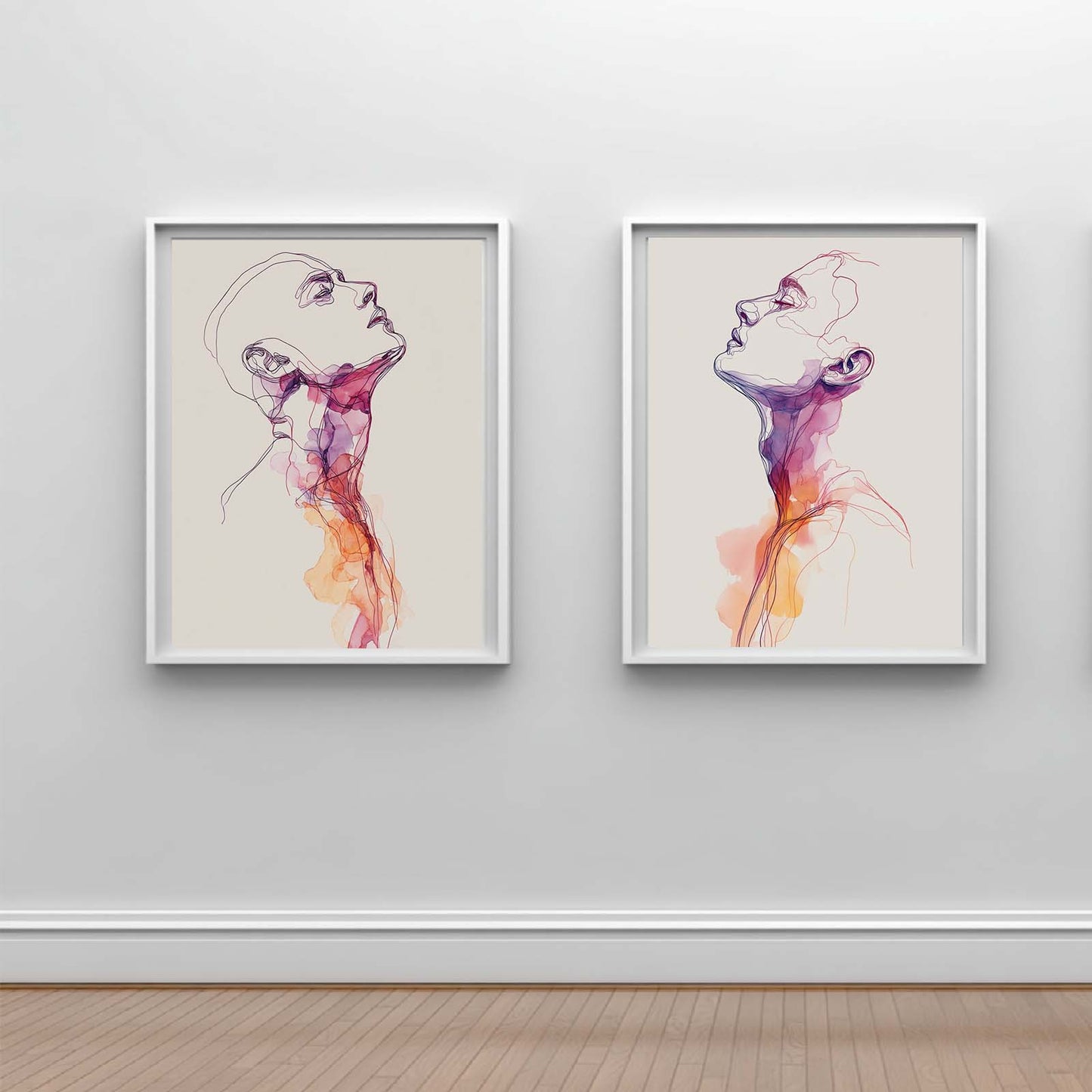 Abstract Watercolor Portrait