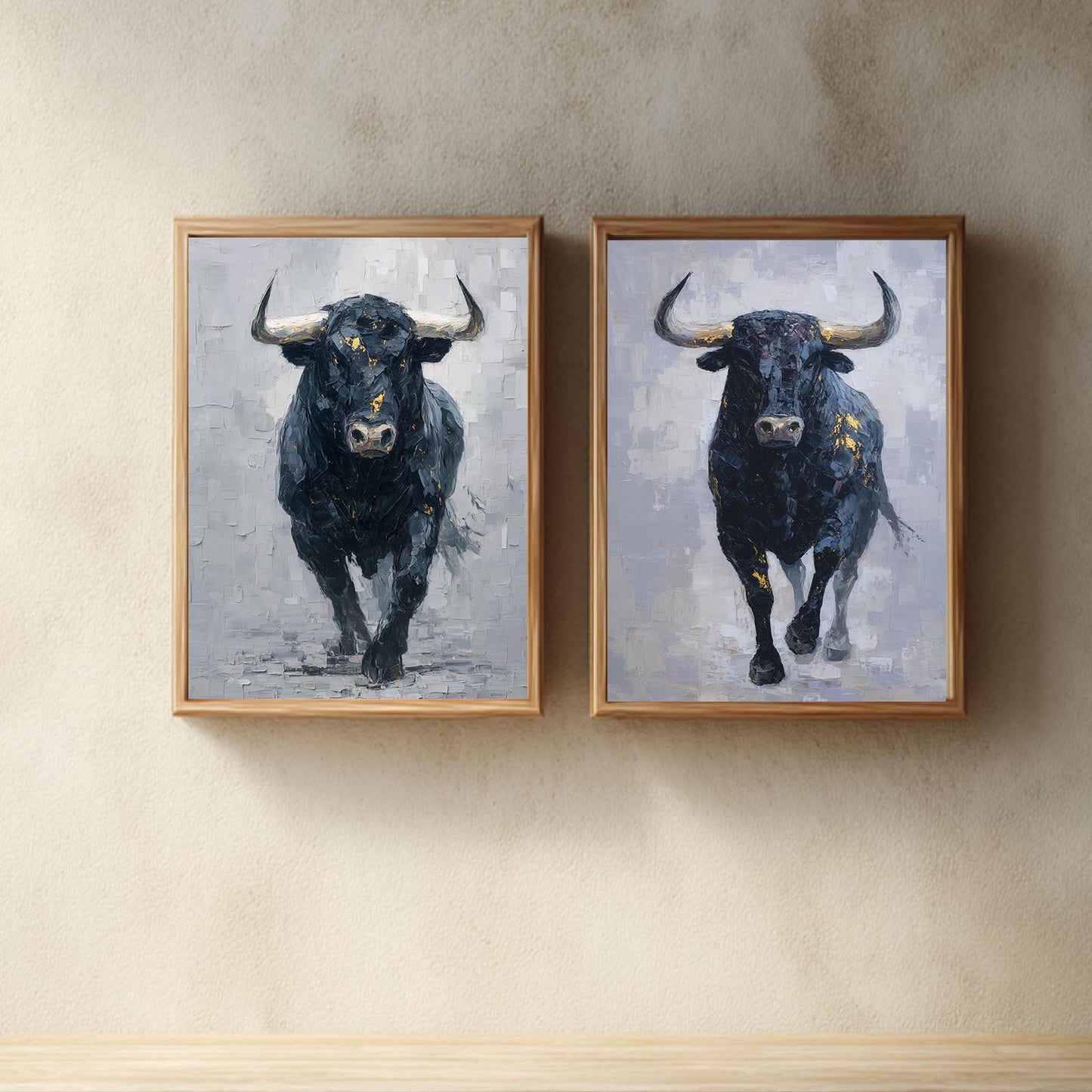 Abstract Animal Cow Black and White