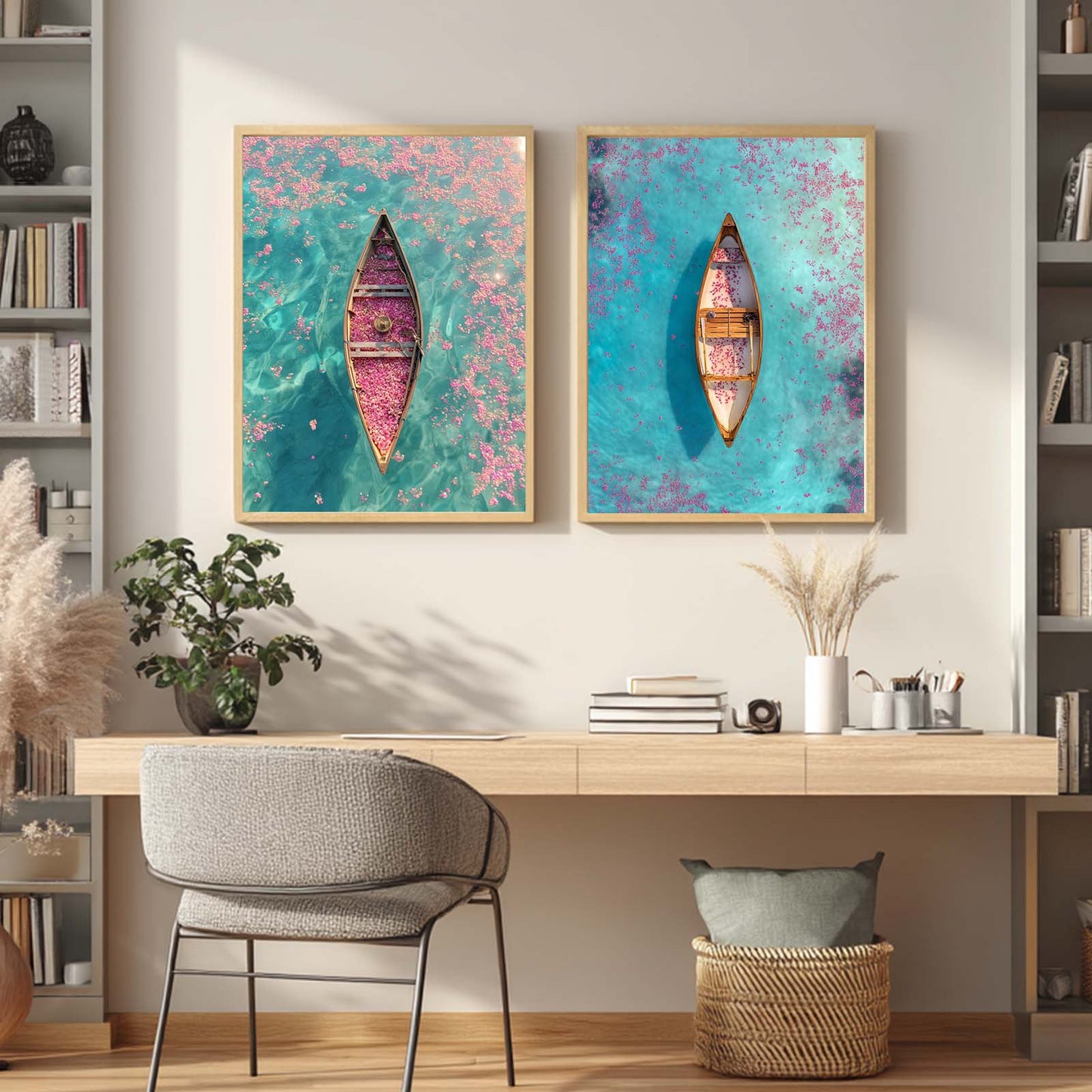 Abstract Pink Sailboat Petals