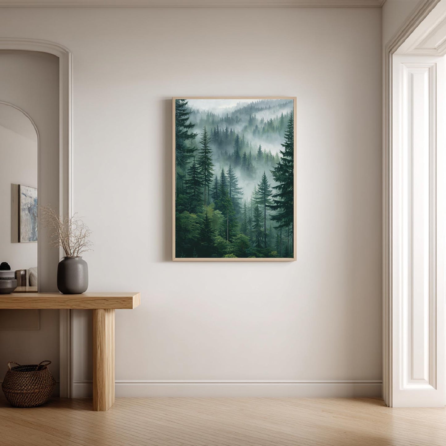Mountain Mist Nordic Abstract Landscape