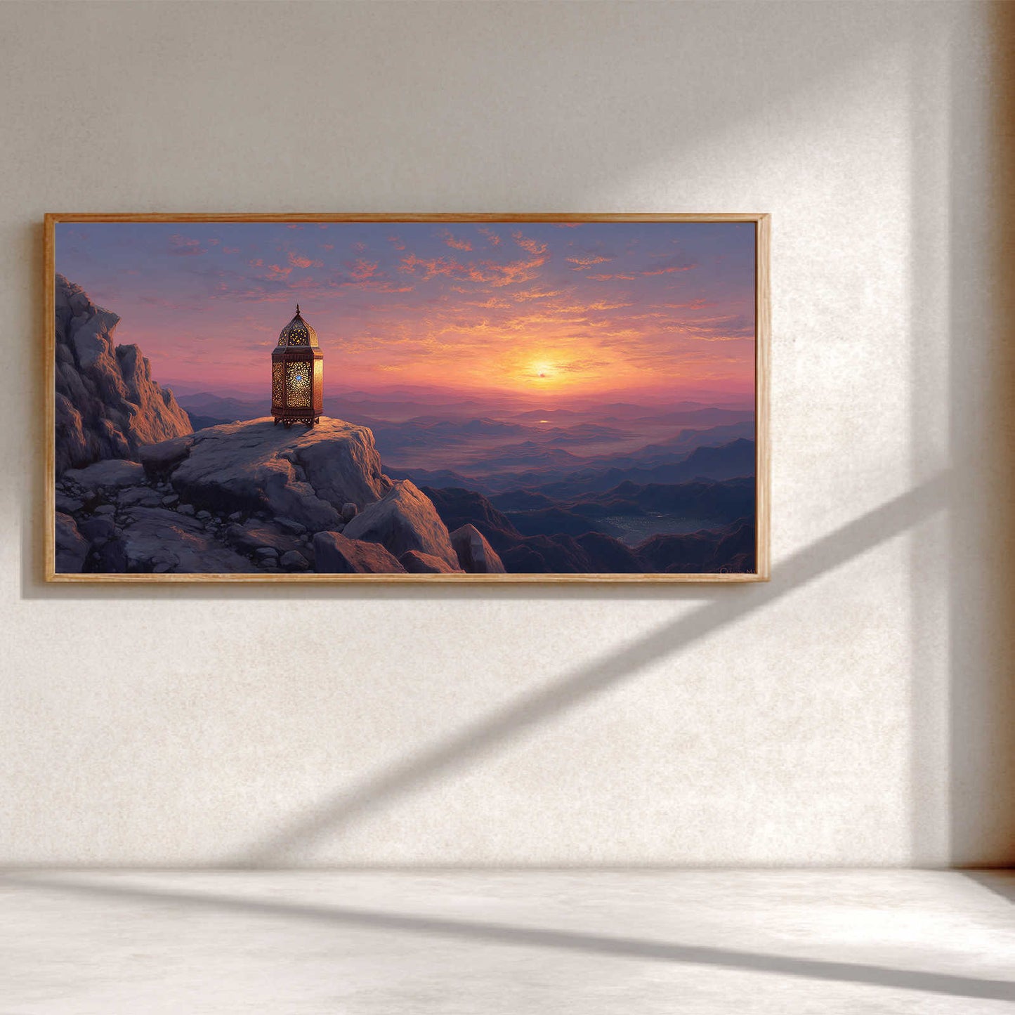 Sunset on The Mountain Abstract Landscape