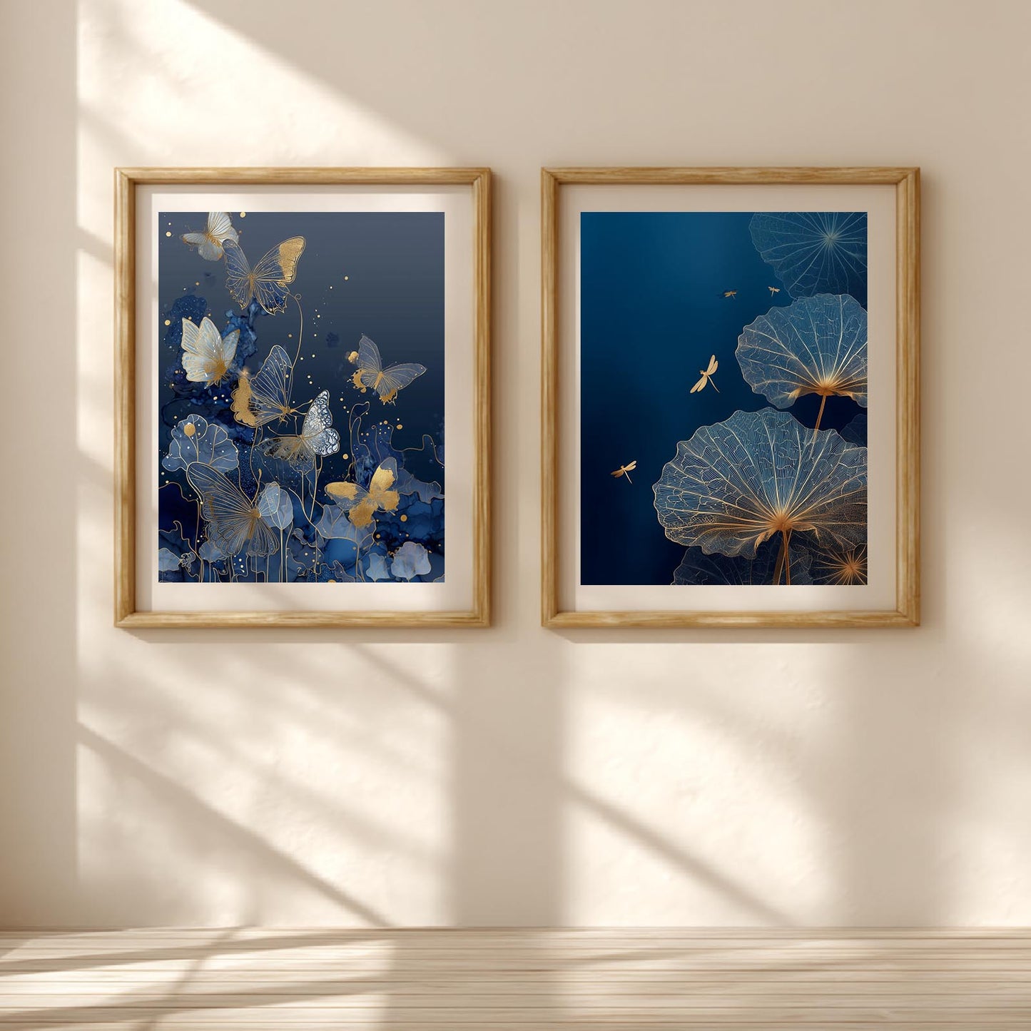 Abstract Blue Butterfly Plants