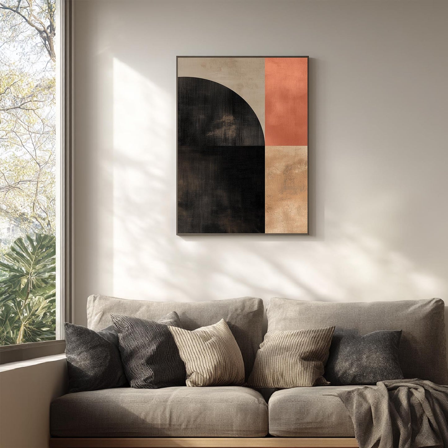 Geometry Beige Gray Abstract