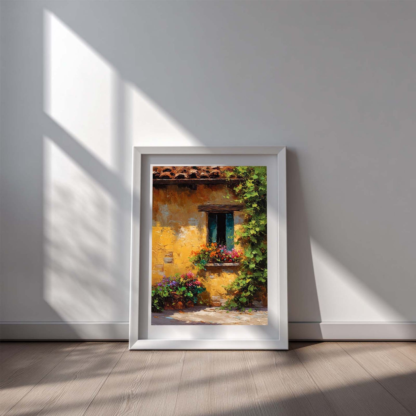 Abstract Country Style Floral Canvas Painting