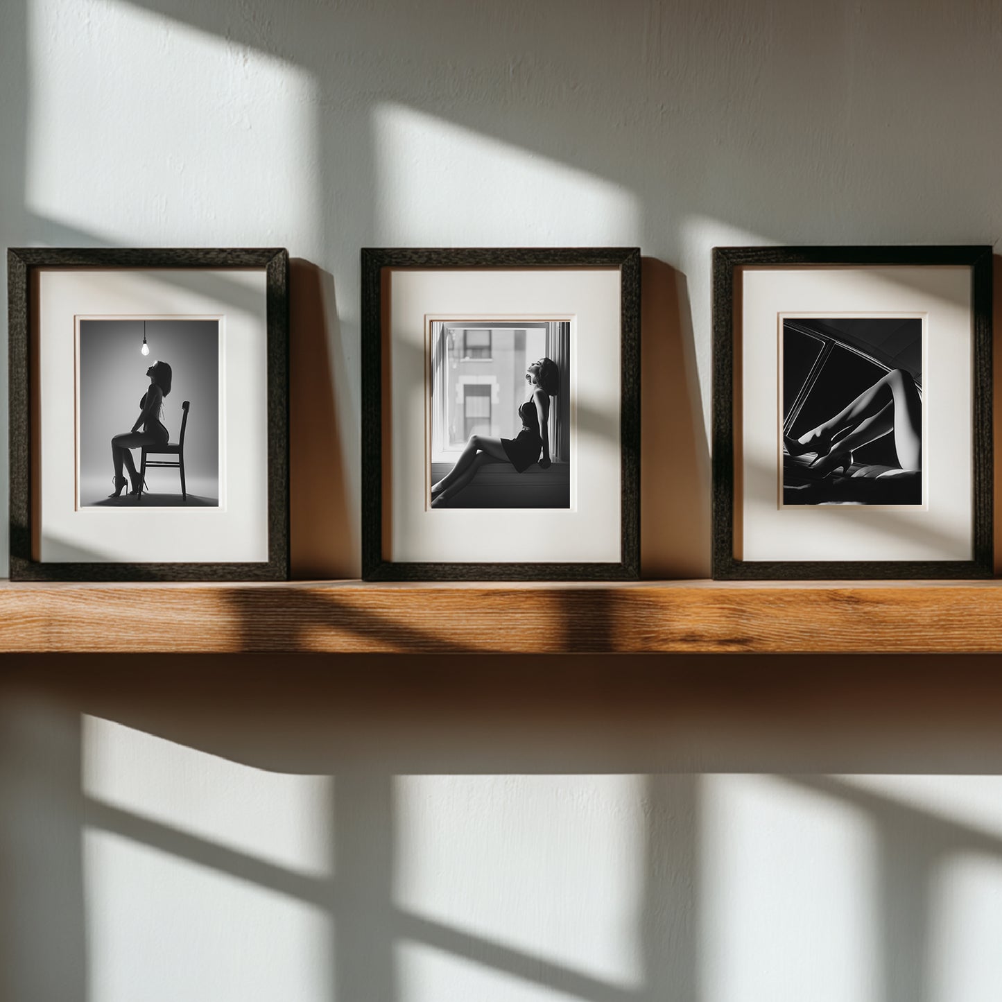 Modern Sexy Beautiful Girl Black and White Canvas Painting – Wall Art for Living Room Bedroom Decoration, Poster Print, Frameless