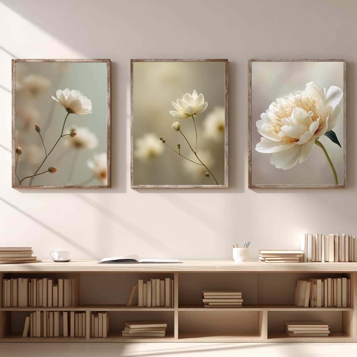 Abstract Floral Beige