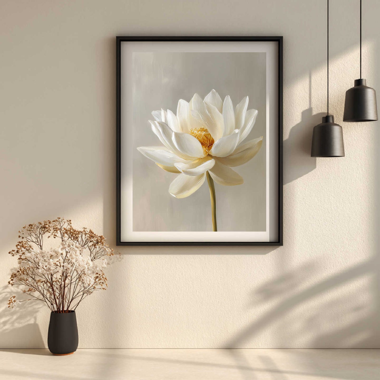 Abstract Plant White Lotus