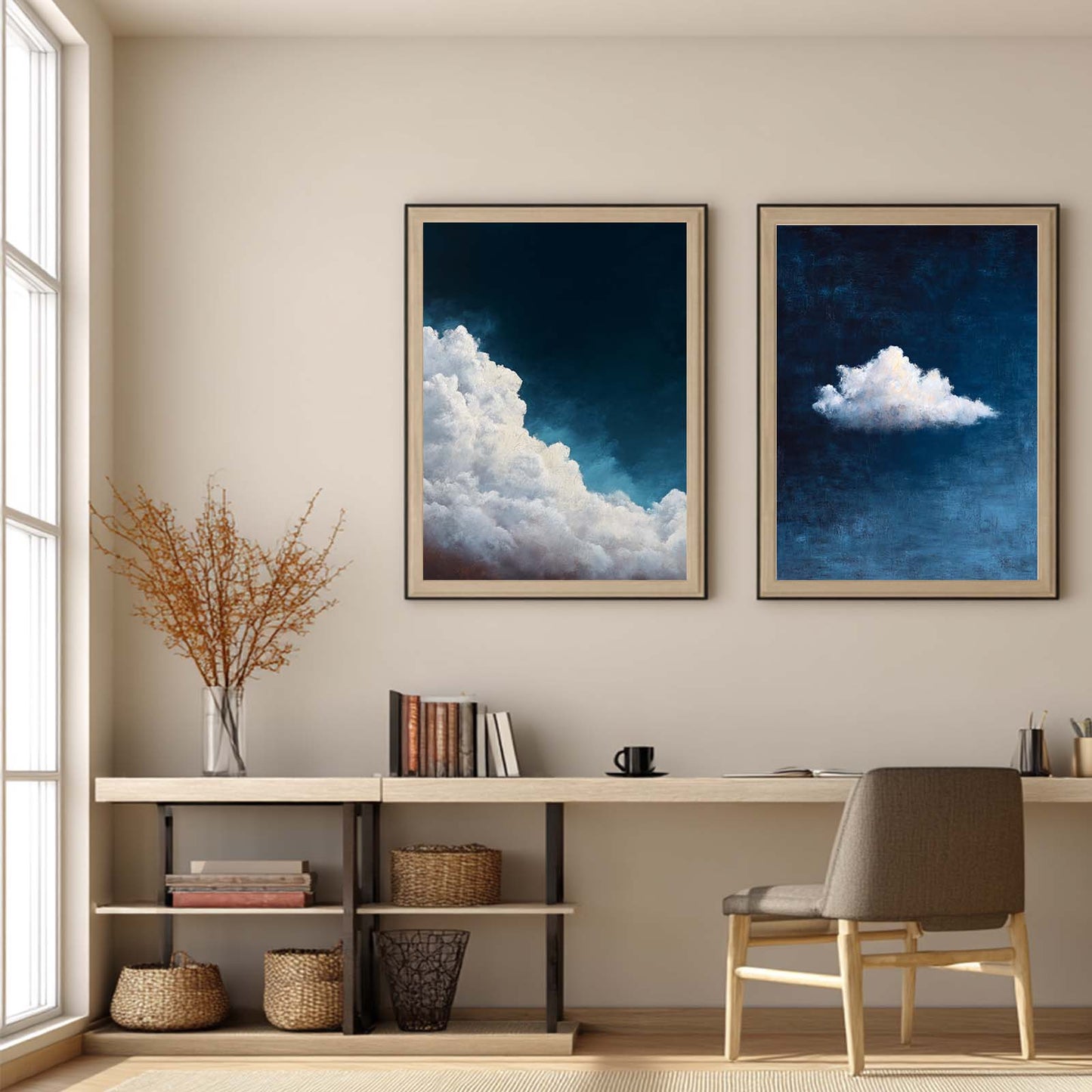 Canvas Painting Abstract Cloud Wall Art Pictures for Living Room Bedroom Decoration Canvas Pictures Poster Frameless