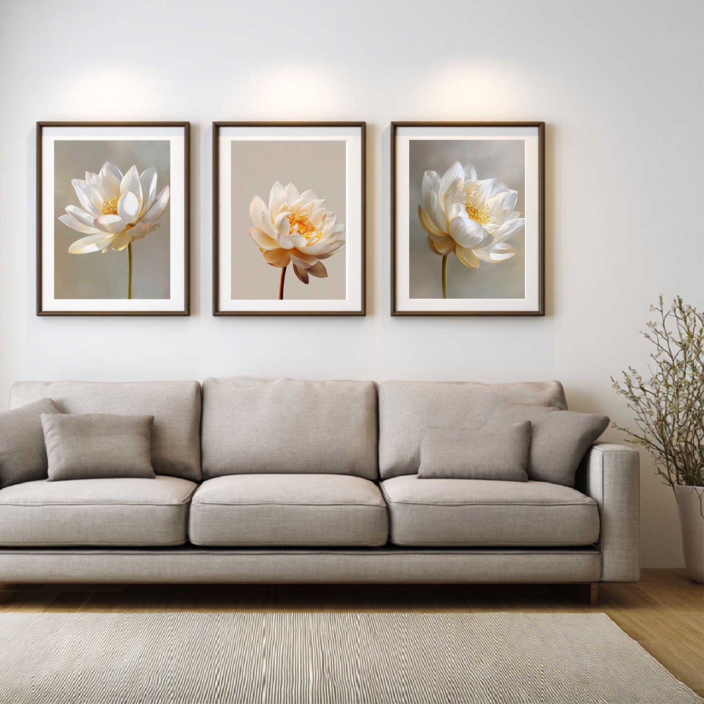Abstract Plant White Lotus