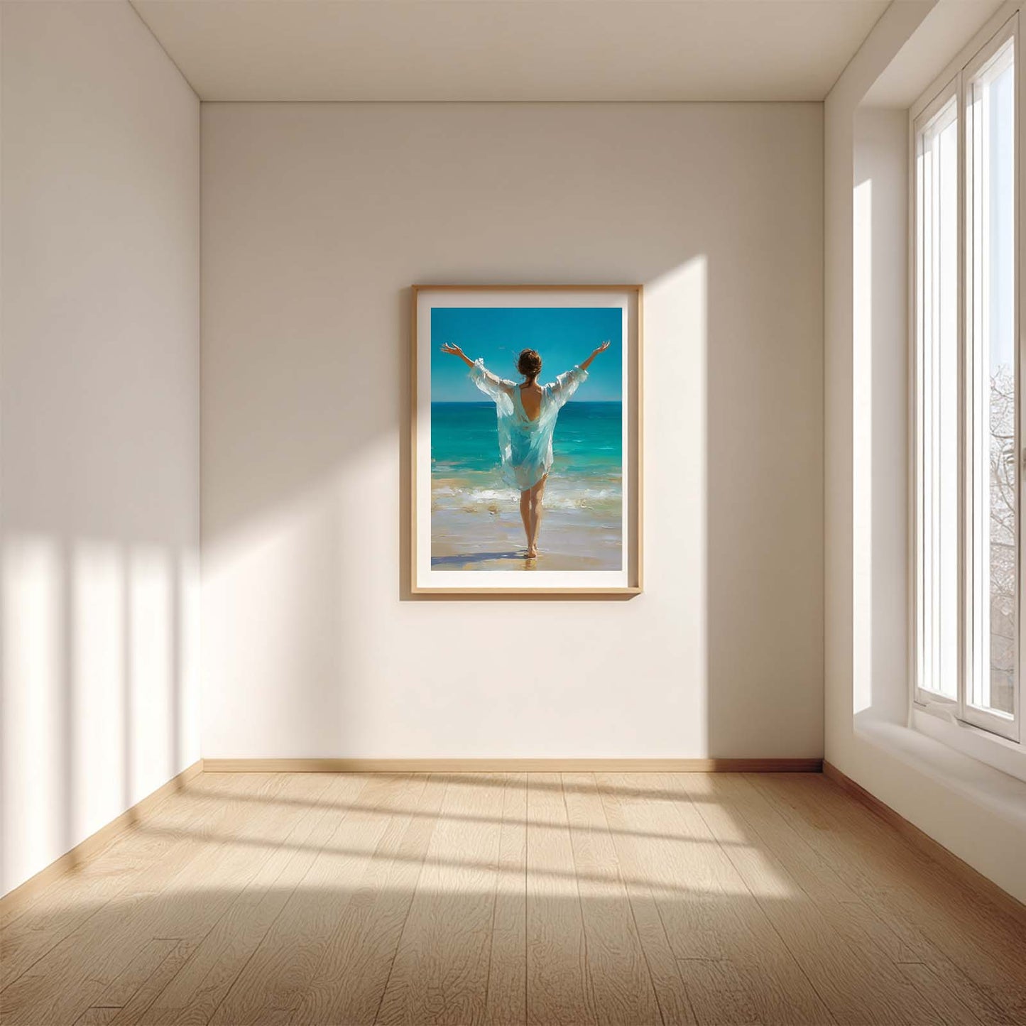 Abstract Landscape Beautiful Girl Canvas Painting – Wall Art for Living Room Bedroom Decoration, Poster Print, Frameless