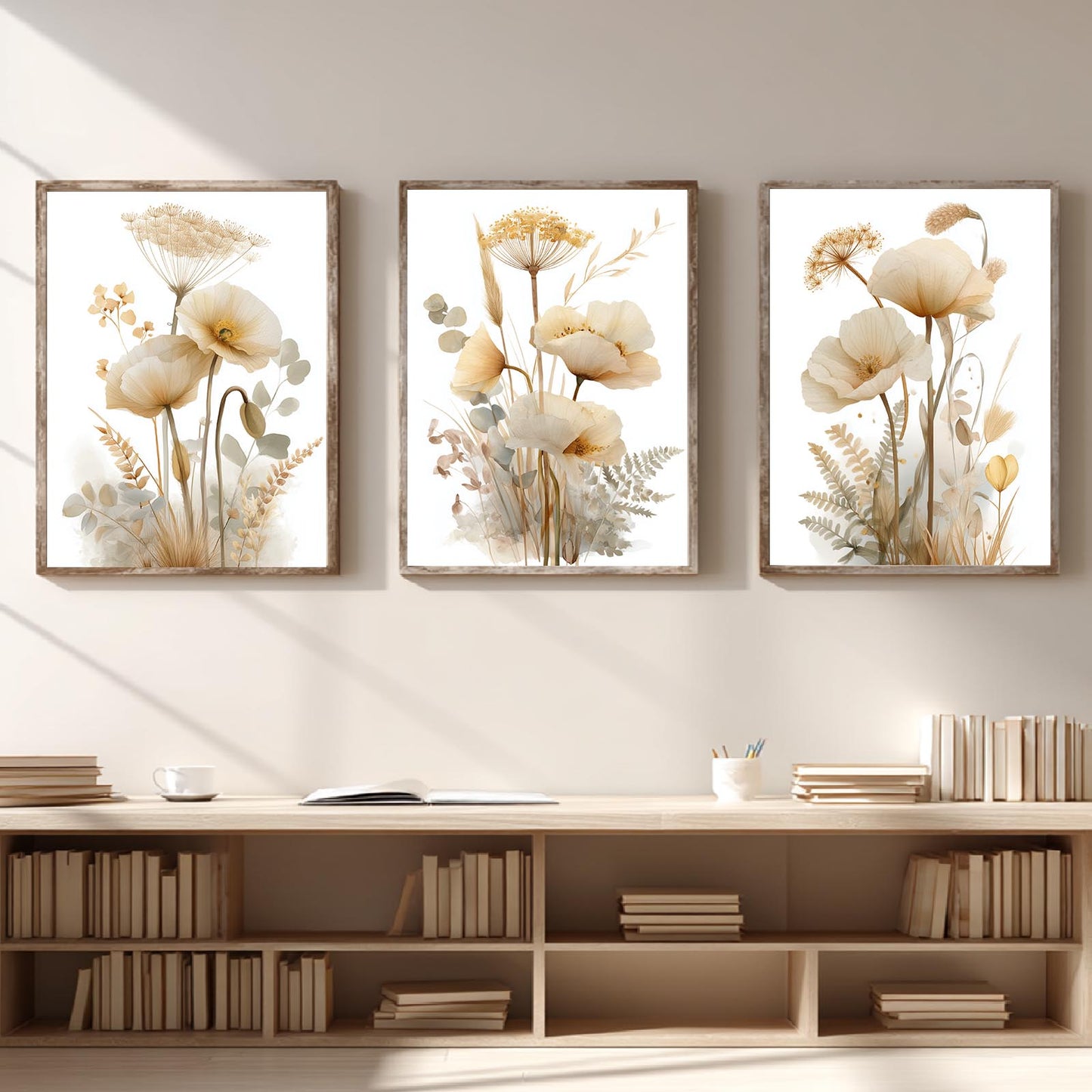 Modern Poppy Flower Abstract
