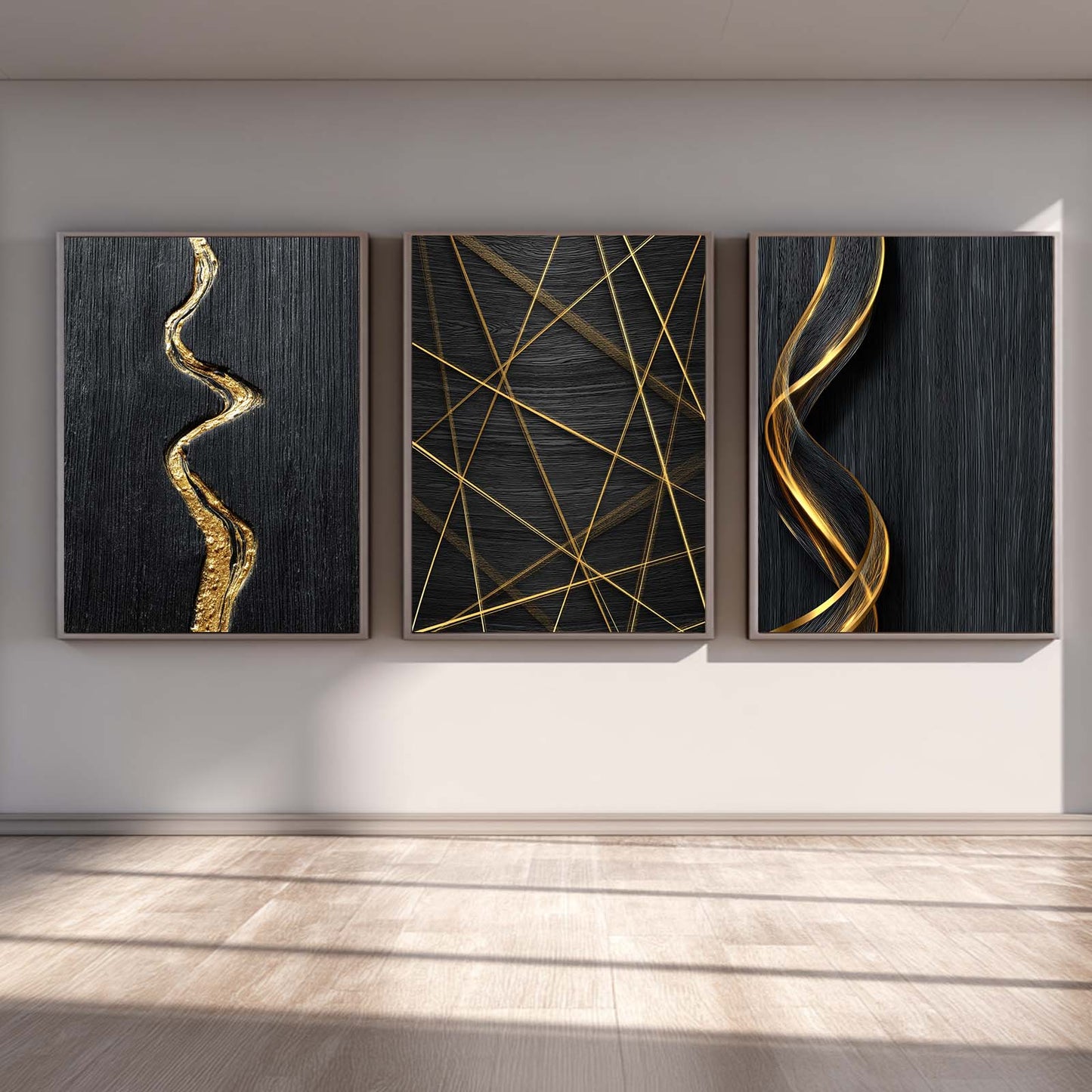 Abstract Black Annual Ring Wood Grain
