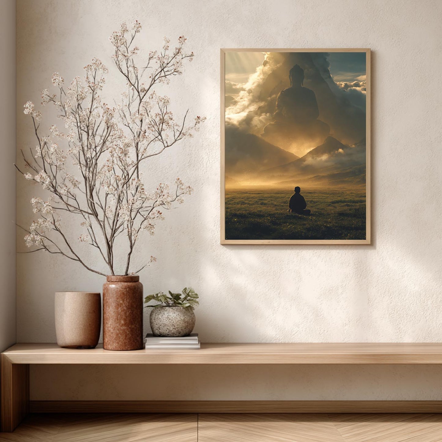 Modern Buddha Zen Abstract