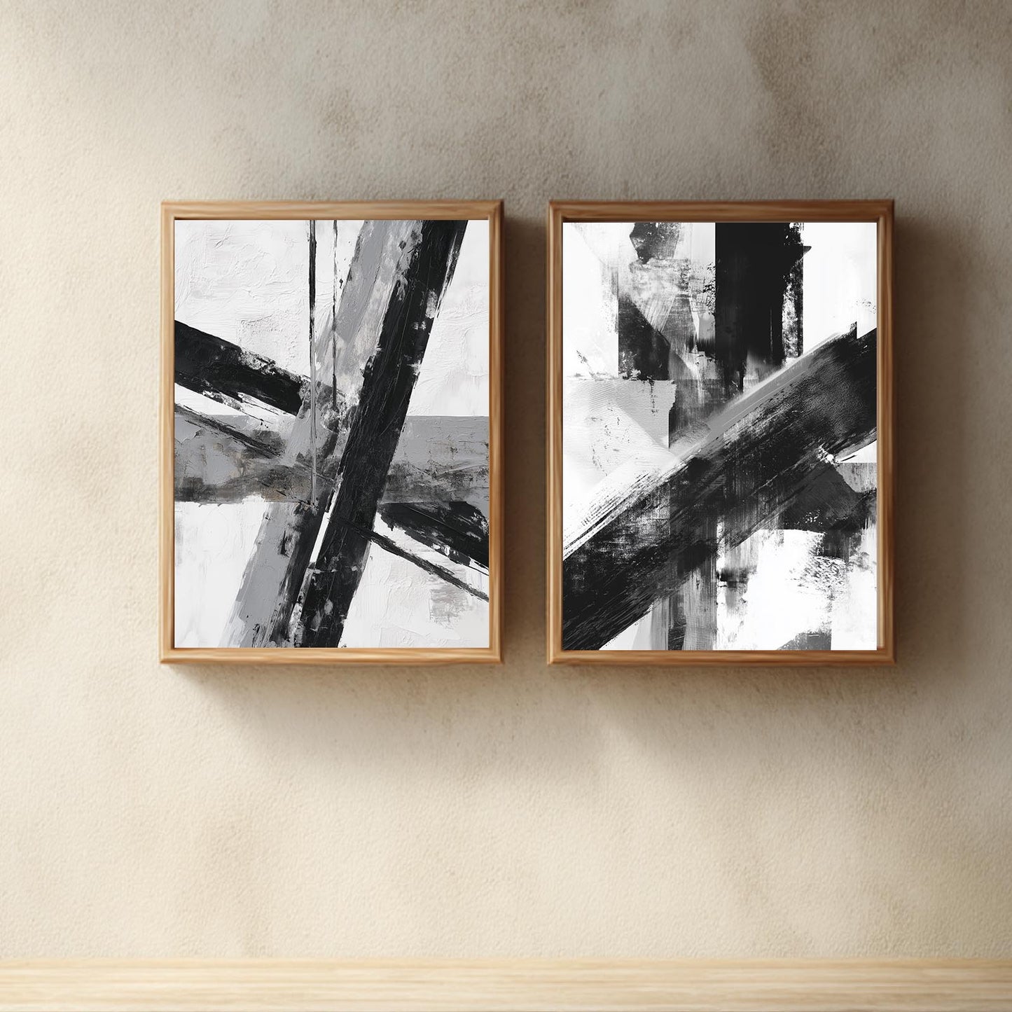 Abstract Black Minimalist Lines