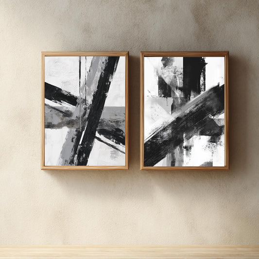 Abstract Black Minimalist Lines
