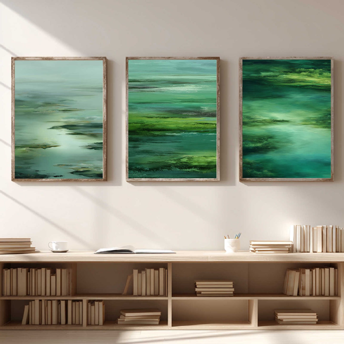 Abstract Landscape Summer Green Pond