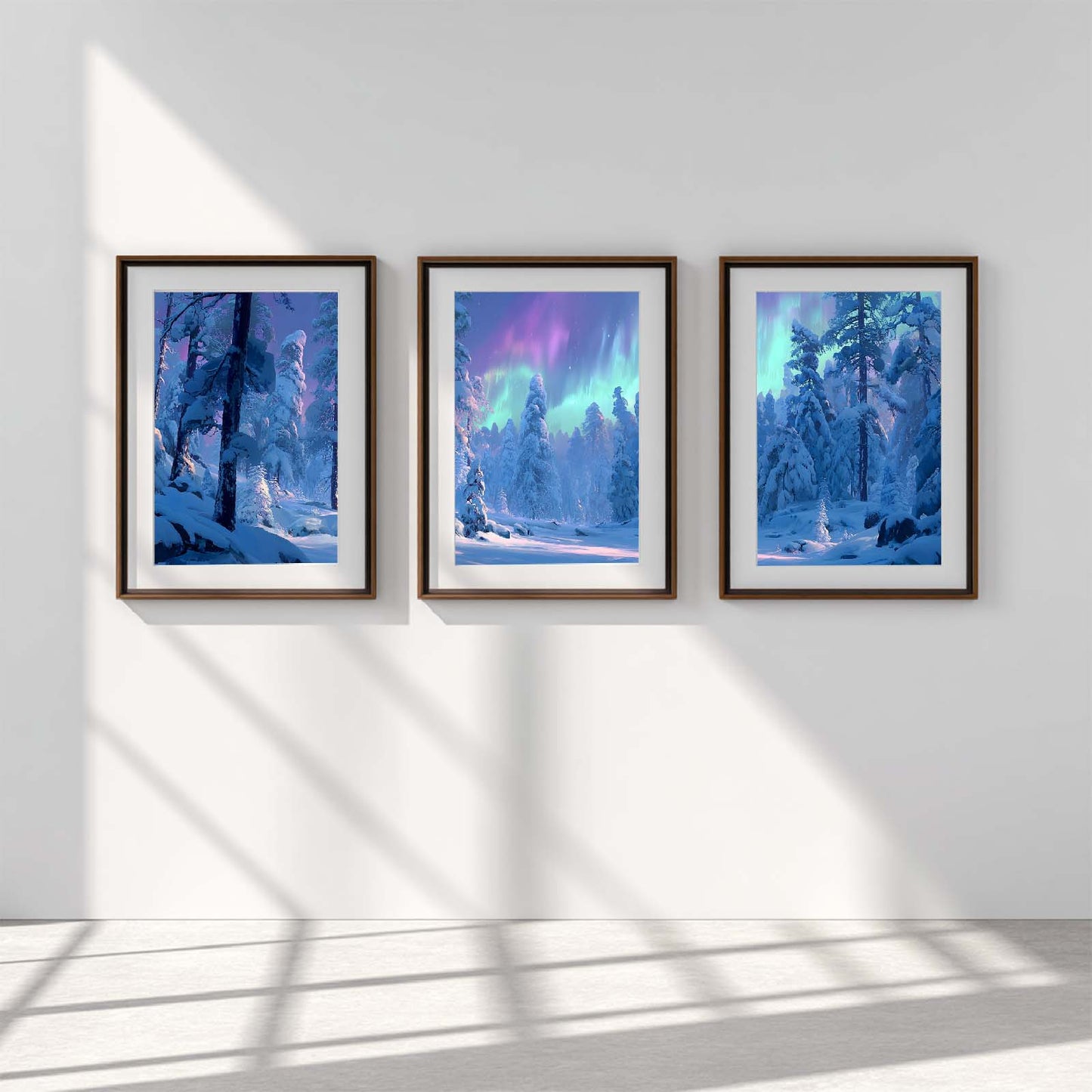 Abstract Landscape Aurora Forest Fantasy