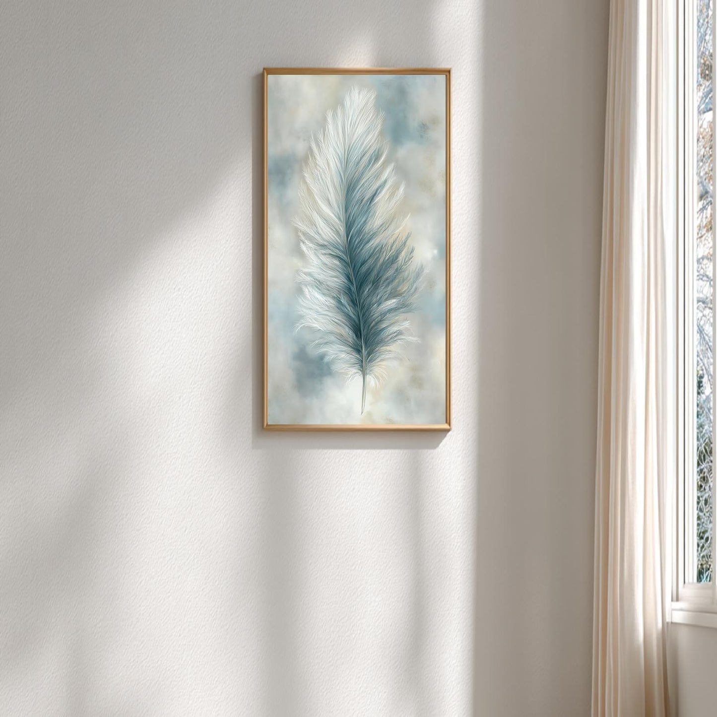 Abstract Blue Feather