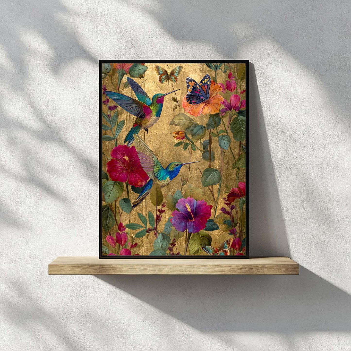 Tropical Flower Plants and Birds