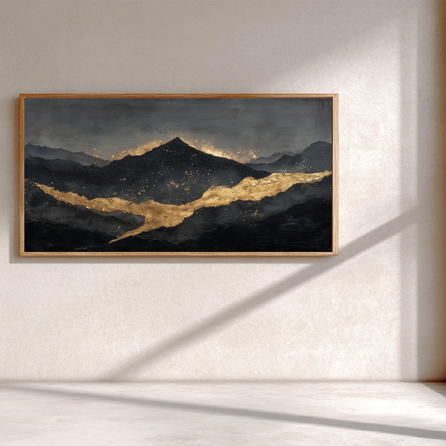 Black Gold Abstract Landscape