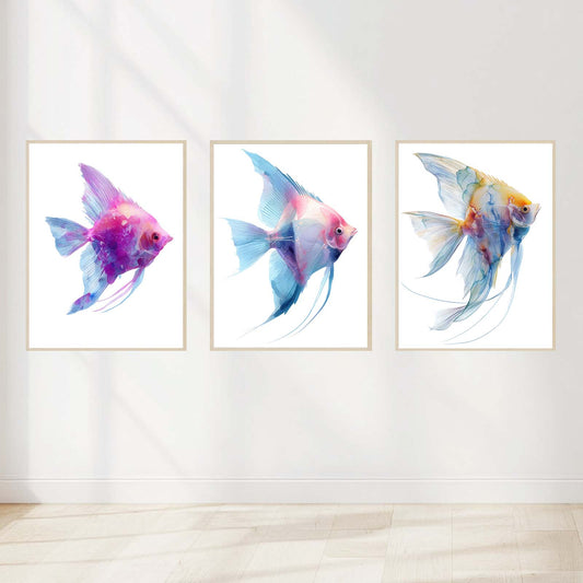 Abstract Watercolor Fish