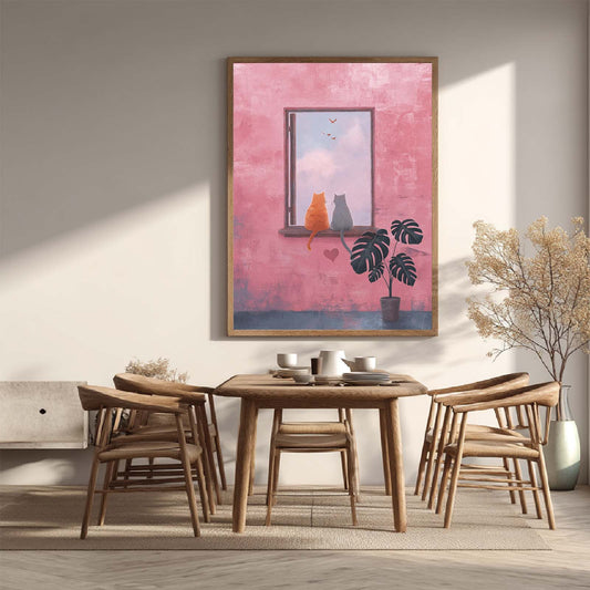 Abstract Kitten By The Window